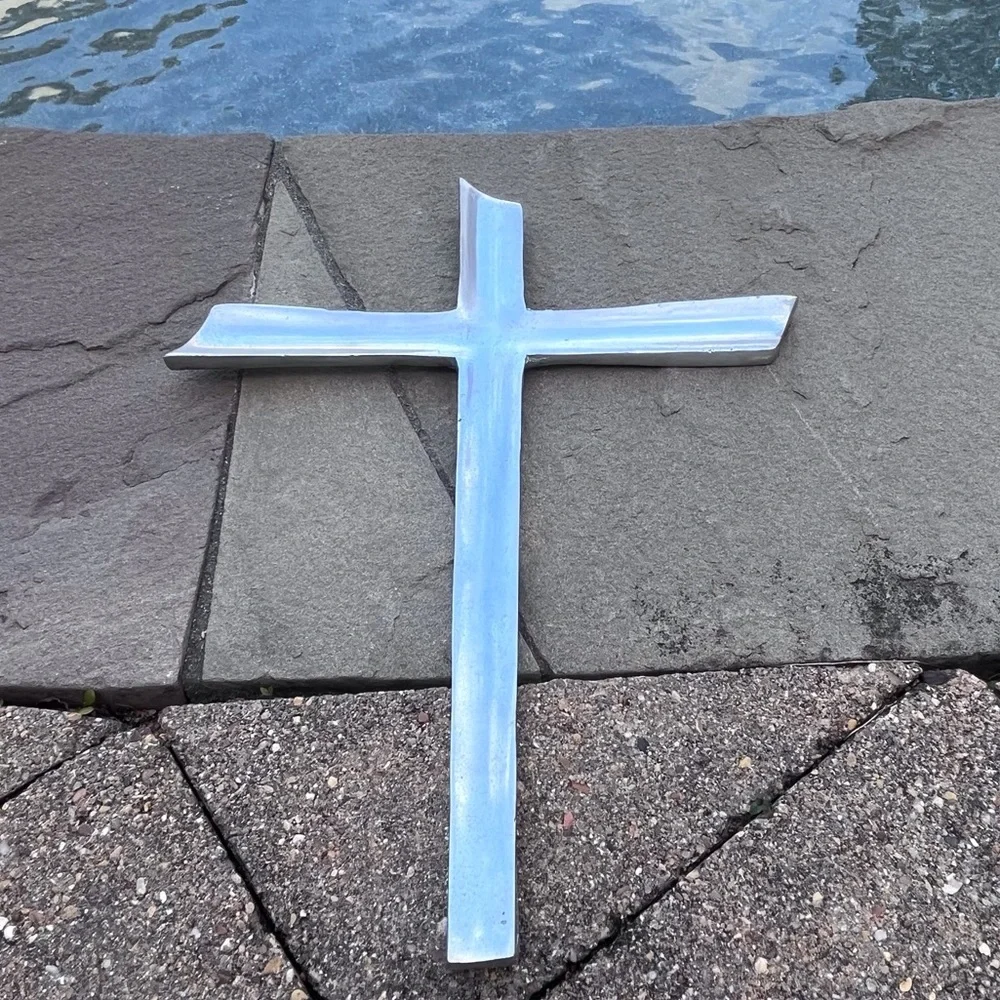Pewter Rustic Wall Cross Decor Hanging Gift Celebration